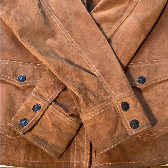 Vintage Gap Chocolate Suede Leather Jacket- Medium - Picture 7 of 13
